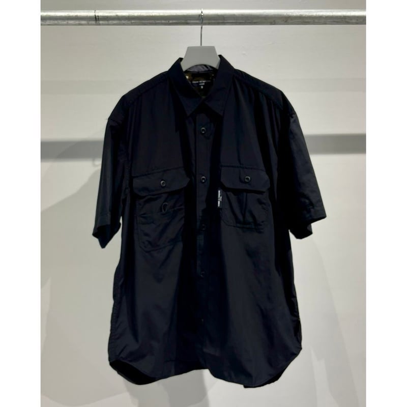 COMME des GARCONS HOMME シャツ ナイロンタイプライター BLACK |