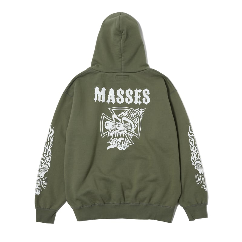 MASSES SWEAT HOODED IRONBITE | MAROON