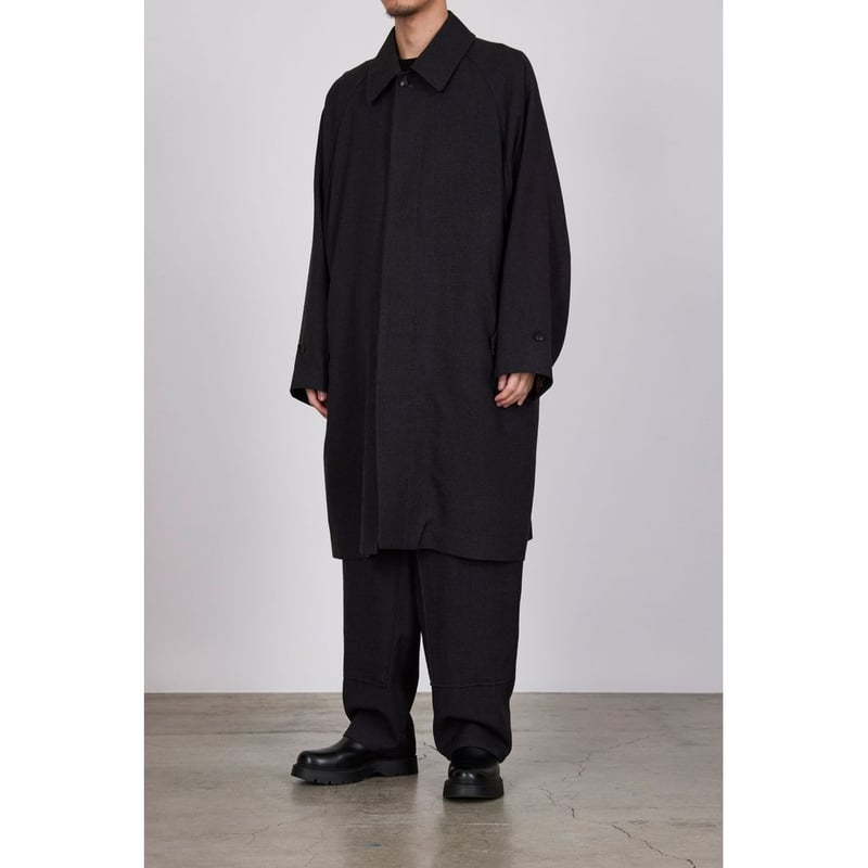 marka TUMBLED WOOL SERGE RAGLAN SLEEVES COAT |