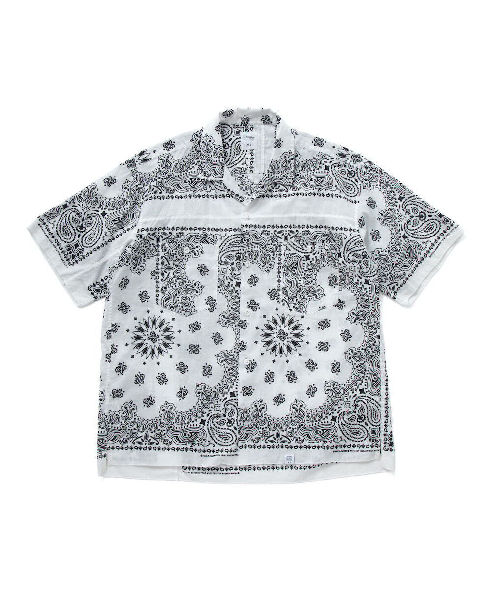 BEDWIN & THE HEARTBREAKERS S/S PATCH WORKED BANDANA SHIRT 