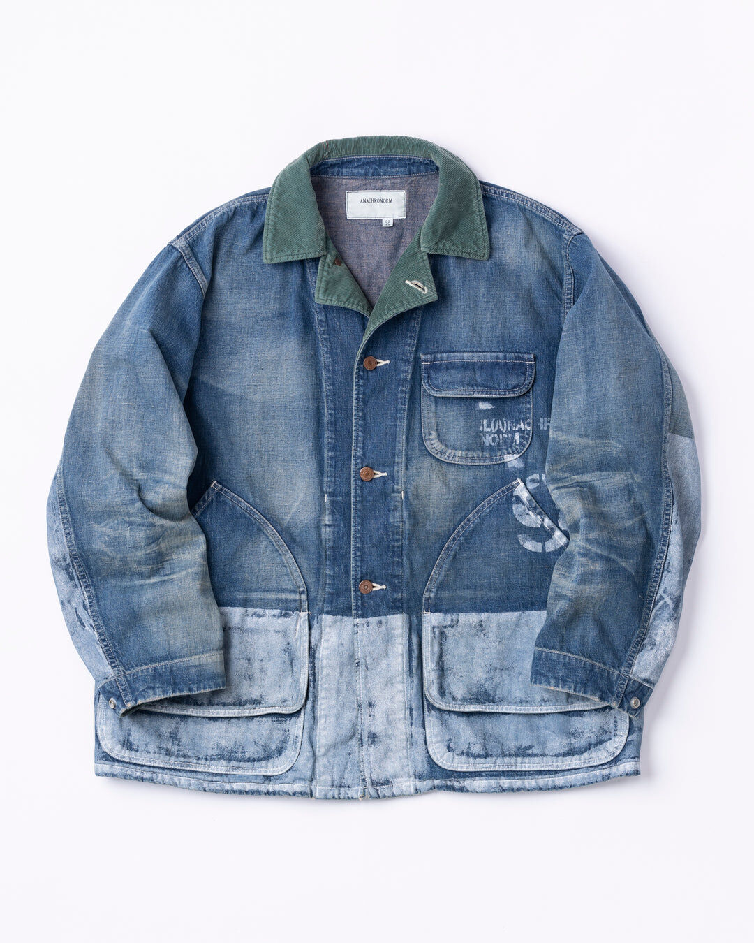 ANACHRONORM DENIM HUNTING JACKET INDIGO | MAROON