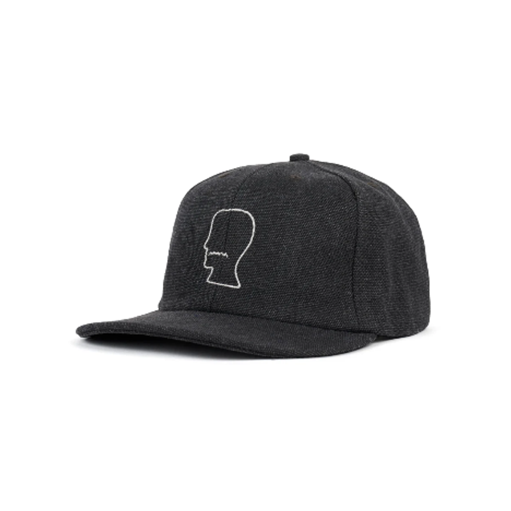 BRAIN DEAD WASHED TWILL LOGOHEAD HAT - BLACK |