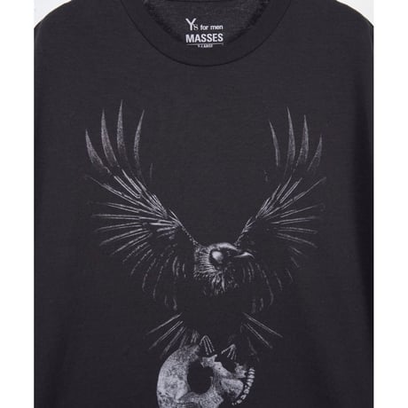 Y's for men × masses ROUND NECK SHORT SLEEVE T D-2
