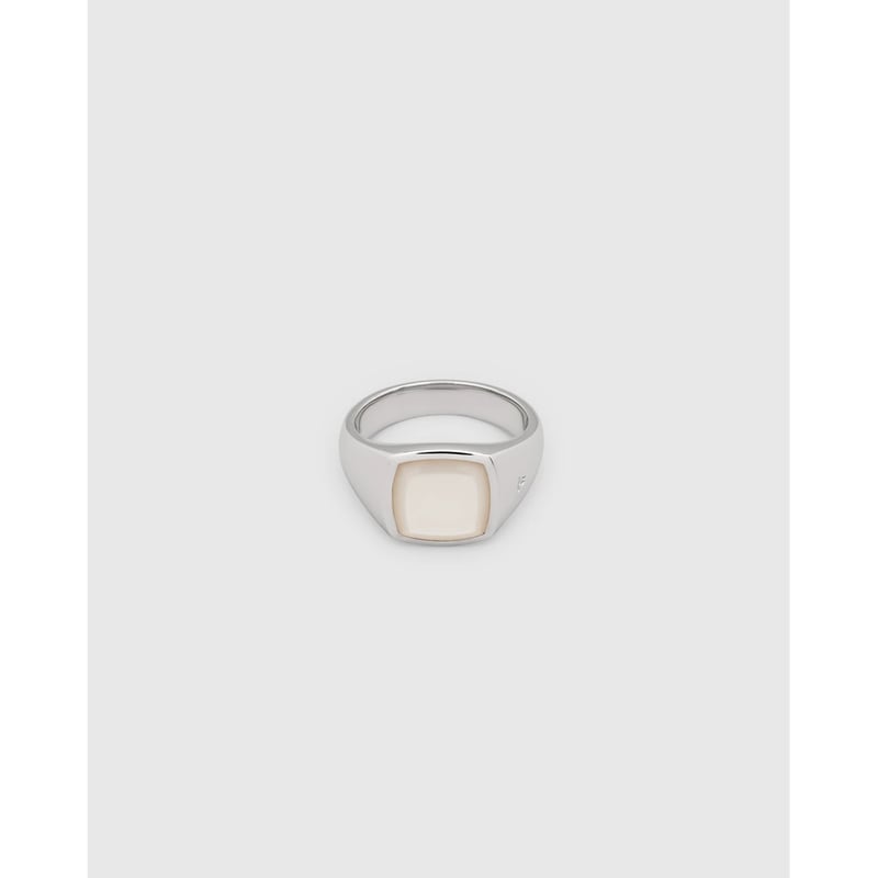 TOM WOOD Kay Ring White MOP | MAROON TOM WOOD Kay Ring White MOP | MAROON