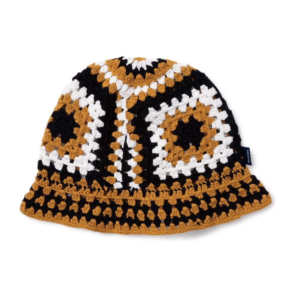 SON OF THE CHEESE Big Flower Knit Hat(ORANGE) |...