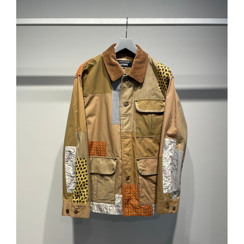 COMME des GARCONS HOMME 多素材MIX パッチワーク ジャケット | M COMME des GARCONS HOMME 多素材MIX パッチワーク ジャケット | M