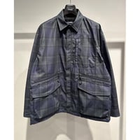 COMME des GARCONS HOMME COTTON ESTER ZIP-UP CHECK 3 LAYERS BLOUSON