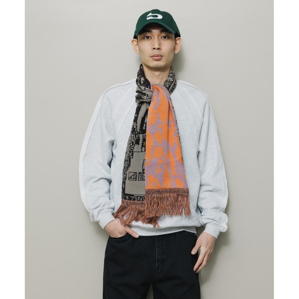 小物 bal original JACQUARD KNIT SOCCER SCARF 予約商品】BAL JACQUARD KNIT SOCCER SCARF | MAROON
