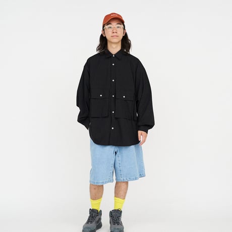FreshService MICRO TYPEWRITER FLAP POCKET L/S SHIRT