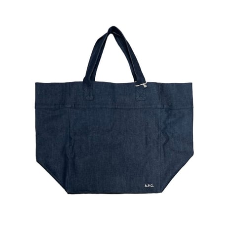 A.P.C MARTY DENIM TOTE BAG | MAROON
