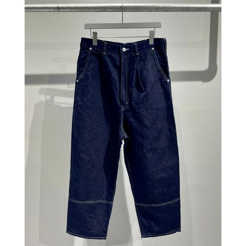 COMME des GARCONS HOMME コットンリネン デニムパンツ | MAROON 