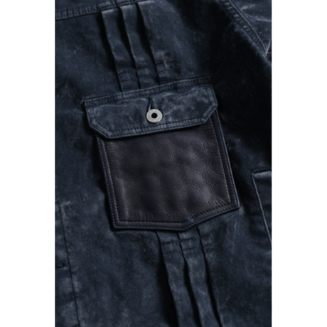 【予約商品】FDMTL FA26JK54R FLOCK LEATHER JACKET RINSE
