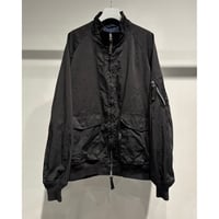 COMME des GARCONS HOMME NYLON TWILL OVER DYE MILITALY JACKET (BLACK)