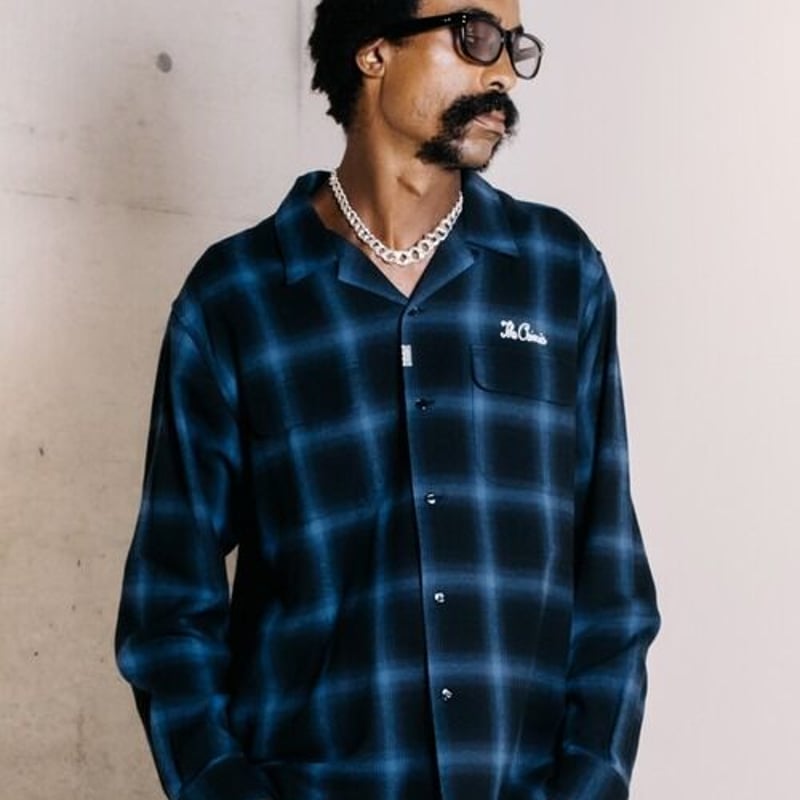 CRIMIE OMBRE CHECK LONG SLEEVE SHIRT | MAROON