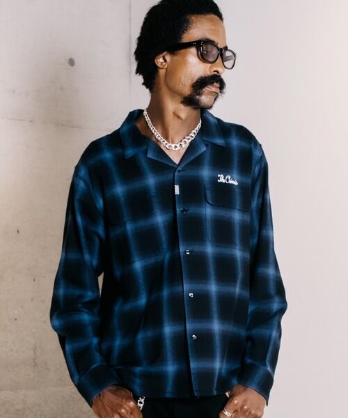 CRIMIE OMBRE CHECK LONG SLEEVE SHIRT | MAROON 