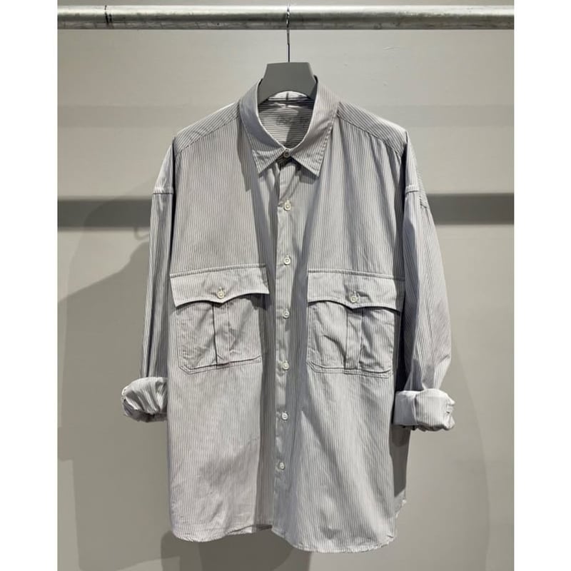 PORTER CLASSIC ROLL UP STRIPE SHIRT | MAROON