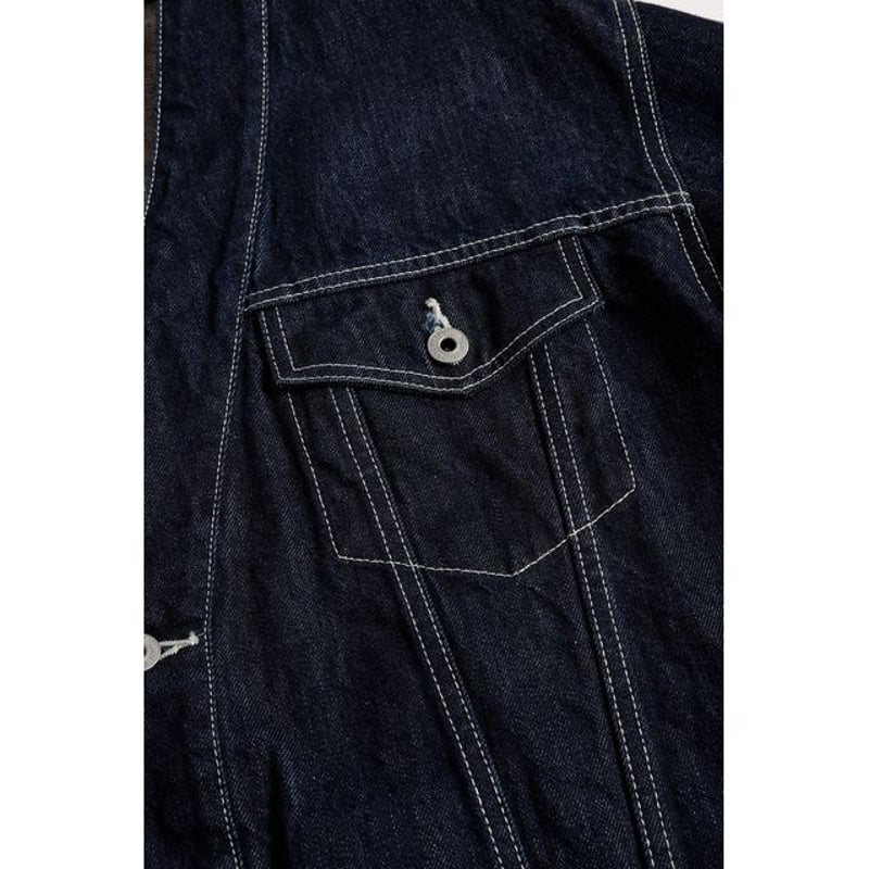 FDMTL DENIM HAORI JACKET RINSE | MAROON