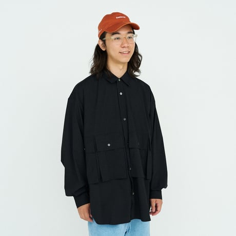 FreshService MICRO TYPEWRITER FLAP POCKET L/S SHIRT