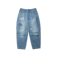 Liberaiders  DAMAGED DENIM SARROUEL PANTS