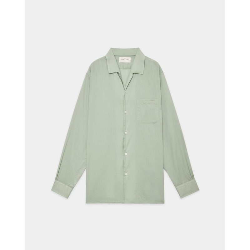 トップス MARKAWARE ITALIAN OPEN COLLAR SHIRT オーガニックGIZA90/1 ローン / イタリアンオープンカラーシャツ