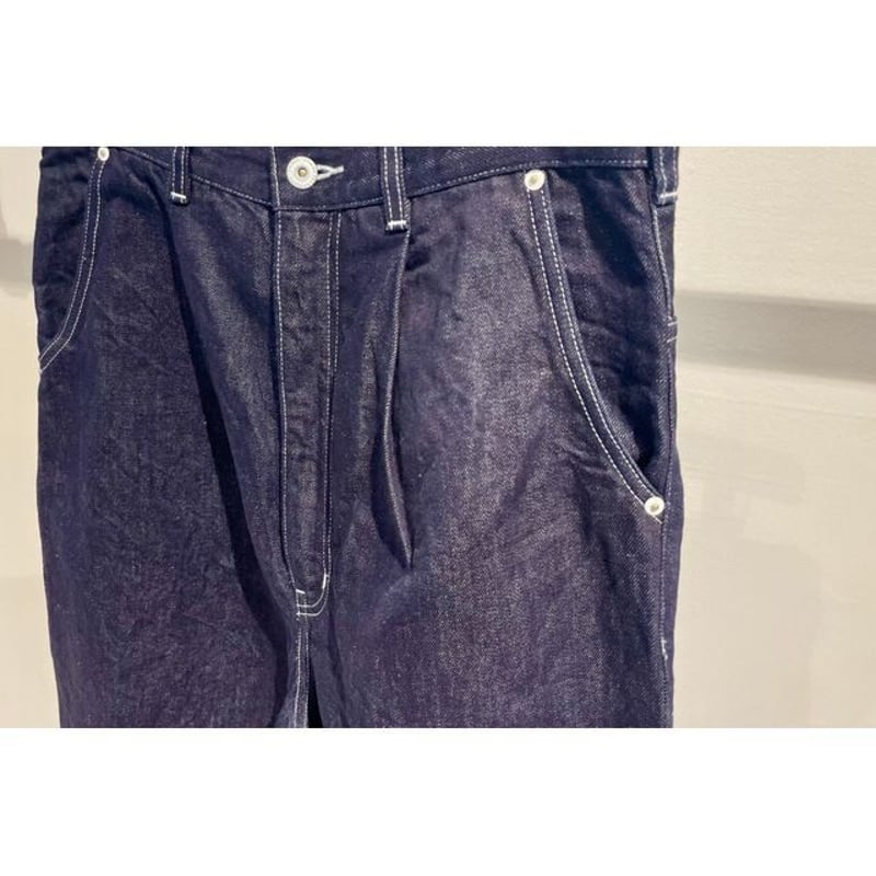 COMME des GARCONS HOMME コットンリネン デニムパンツ | MAROON 