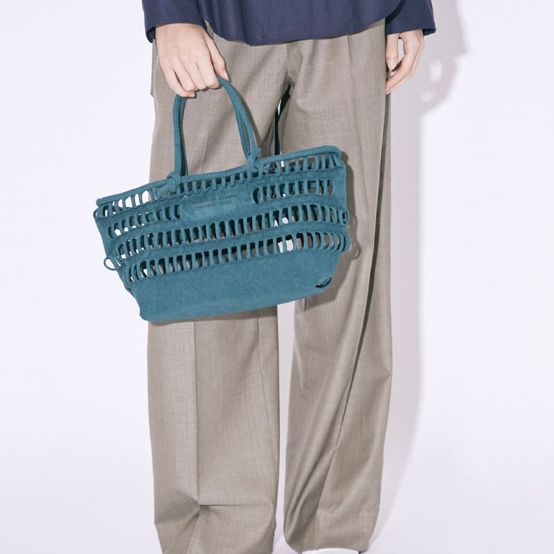 beautiful people konbu knit shopping busket bag