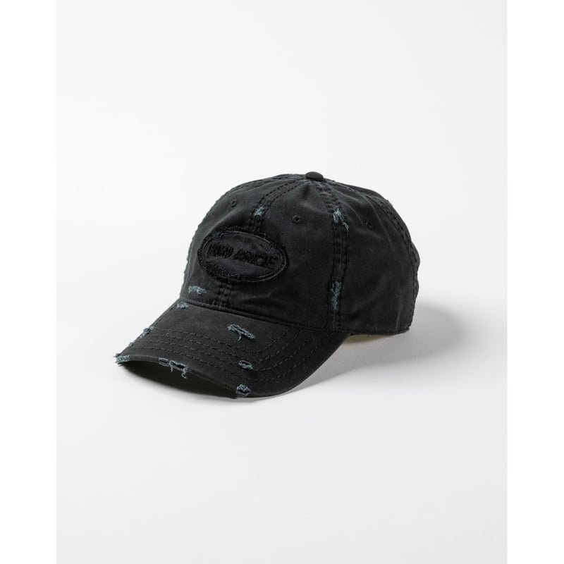 ANACHRONORM AN362 DAMAGED 6PANEL CAP BLACK | MA