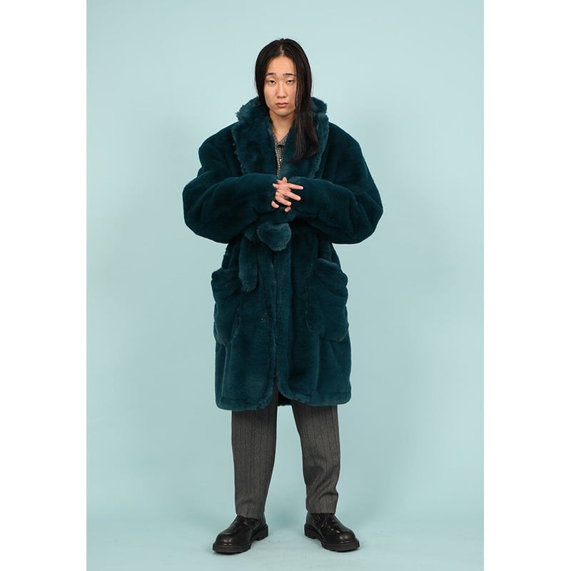 SON OF THE CHEESE Fur coat (GREEN) | MAROON