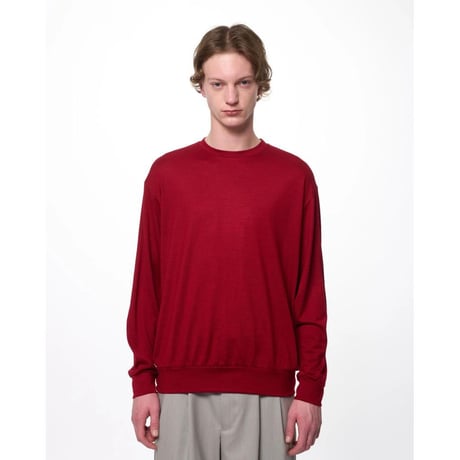 marka  Super 100s Washable Wool Jersey / Crew Neck L/S Tee
