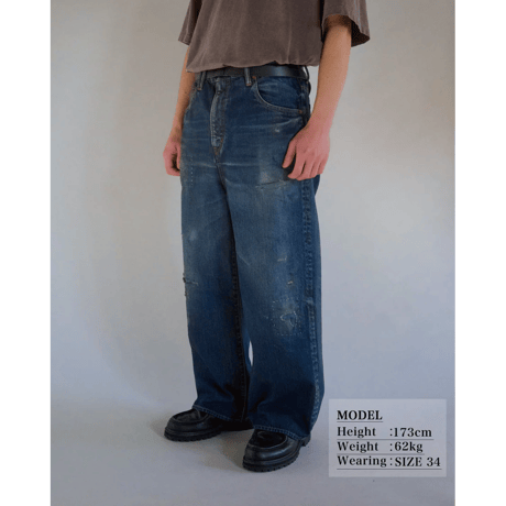 ANACHRONORM REMAKED WIDE 5P DENIM PANTS DARK INDIGO