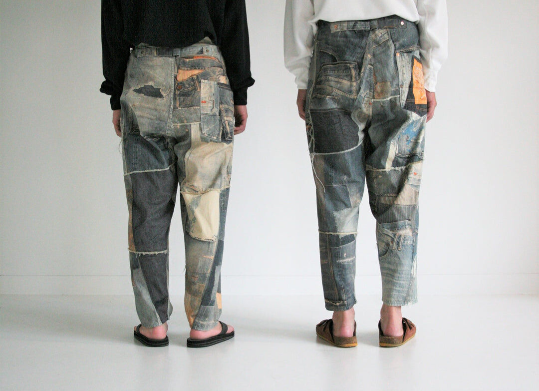 ANACHRONORM AN215 ARCHIVE DENIM COLLAGE CHINCH...