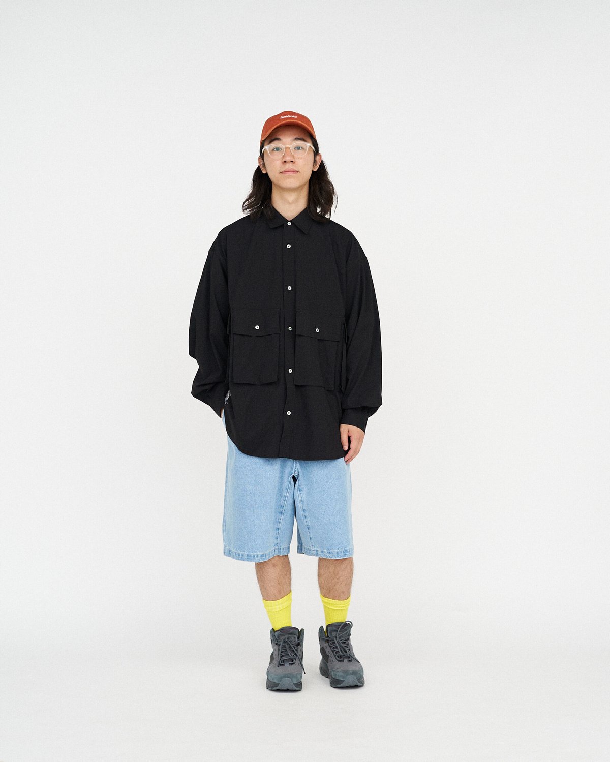 FreshService マイクロタイプライター フラップポケットシャツ F FreshService｜MICRO TYPEWRITER FLAP POCKET L/S SHIRT | 眠家