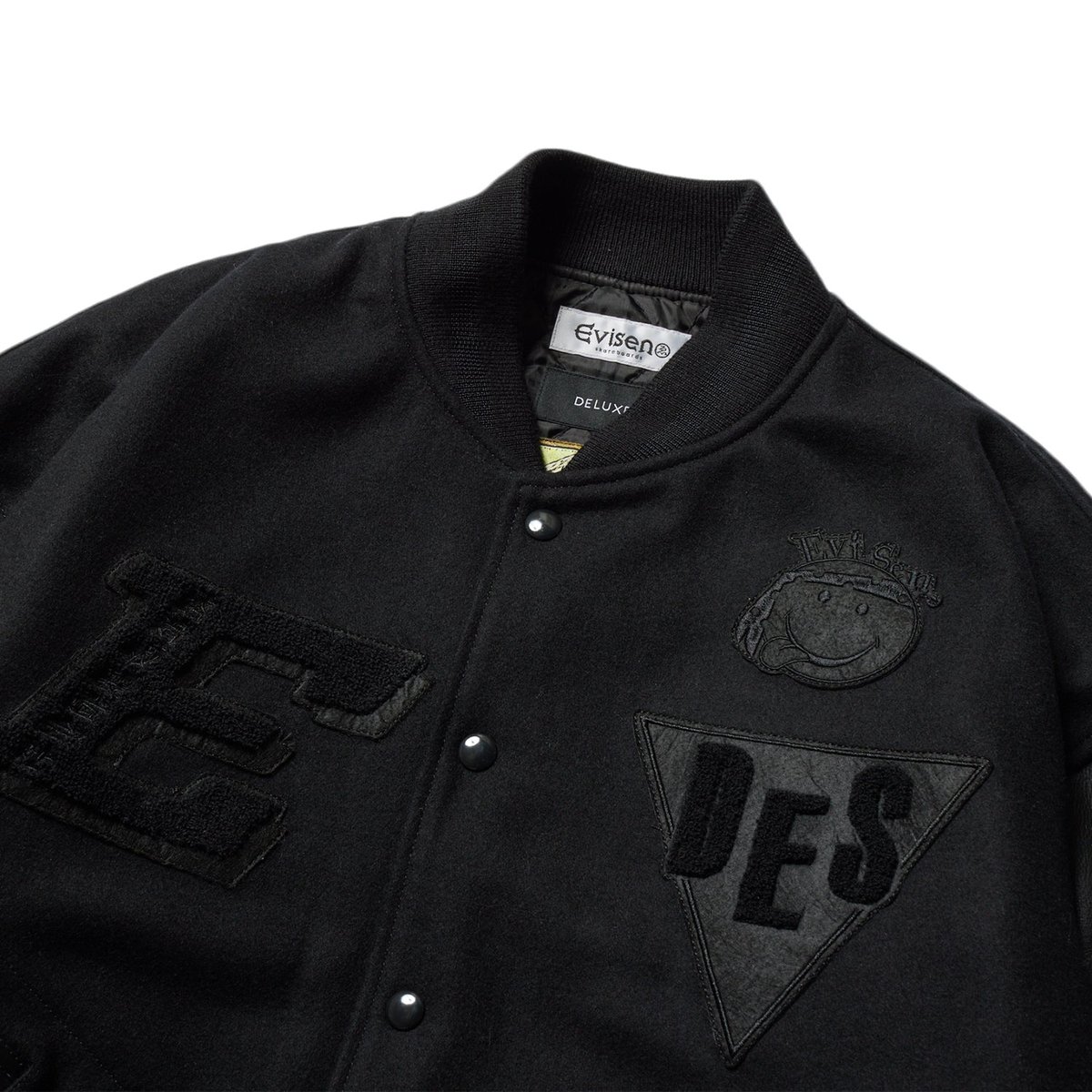 Evisen x DELUXE VAR SITY BOYS JACKET 黒M fit=scale-down,w=1200