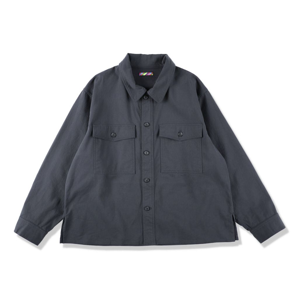 is-ness KERSEY SHIRT JACKET | MAROON