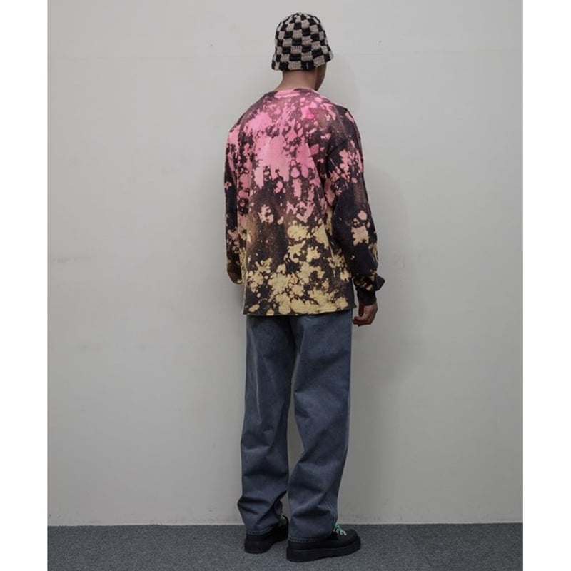 BAL LOGO TIE DYE LS TEE by YUKIDYE | MAROON