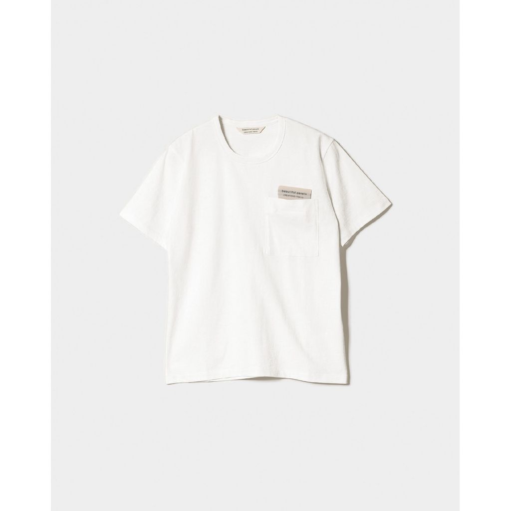 【美品】beautiful people BIGタグ ポケットTシャツ 定番のbeautiful peopleTシャツ】ポケットタグTシャツをいつもと