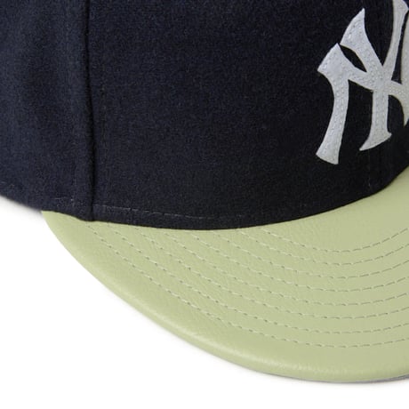 NEW ERA  59FIFTY Powered by GORO NAKATSUGAWA（MIN-NANO） ニューヨーク・ヤンキース メルトン ネイビー ライトグリーンバイザー