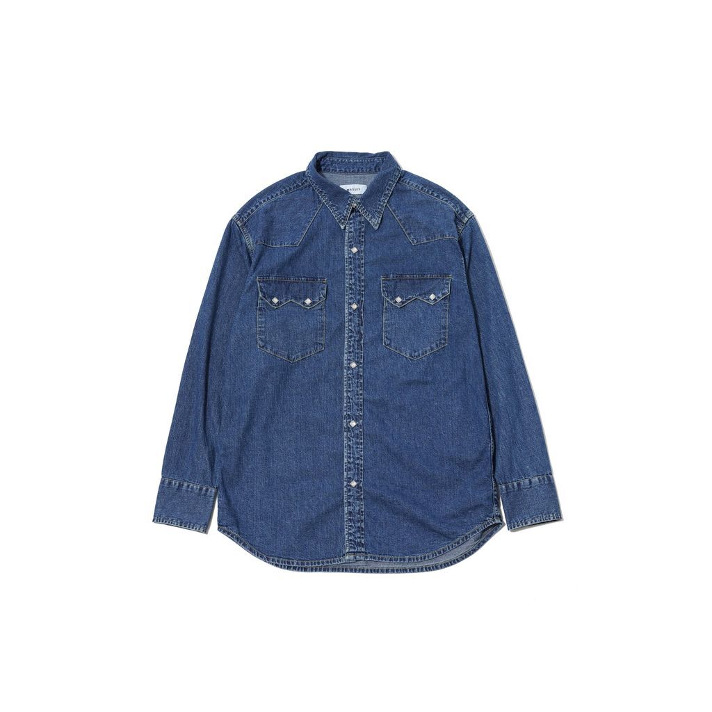 MASSES DENIM SHIRT H.WASH | MAROON