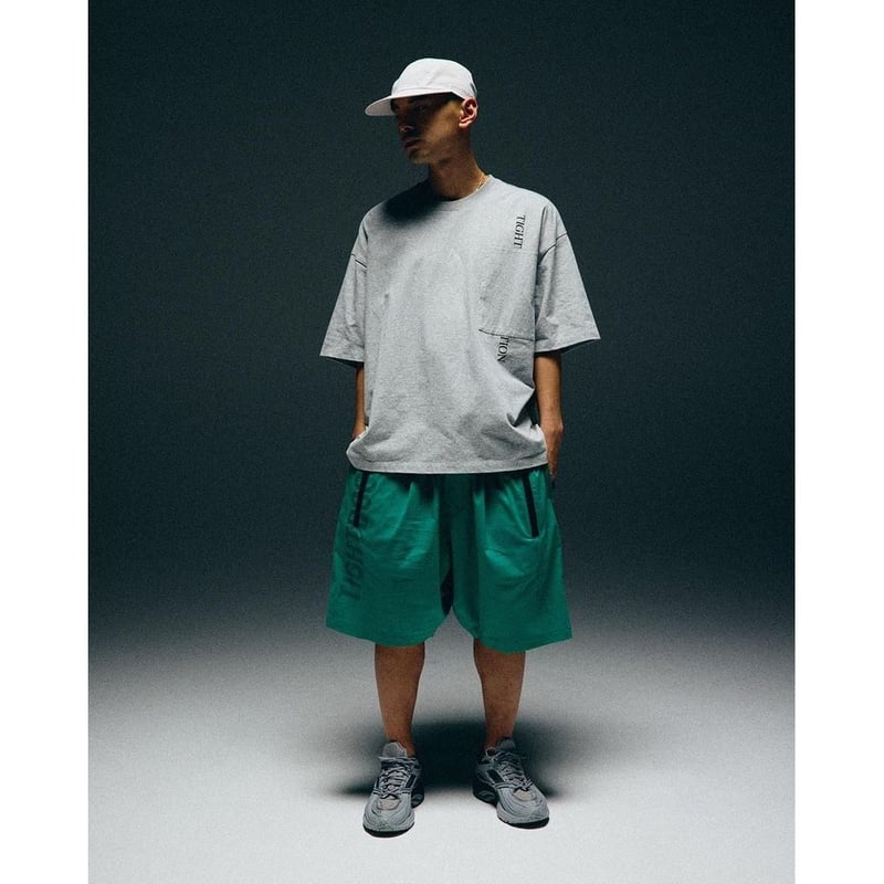 TIGHTBOOTH LABEL LOGO BOARD SHORTS | MAROON