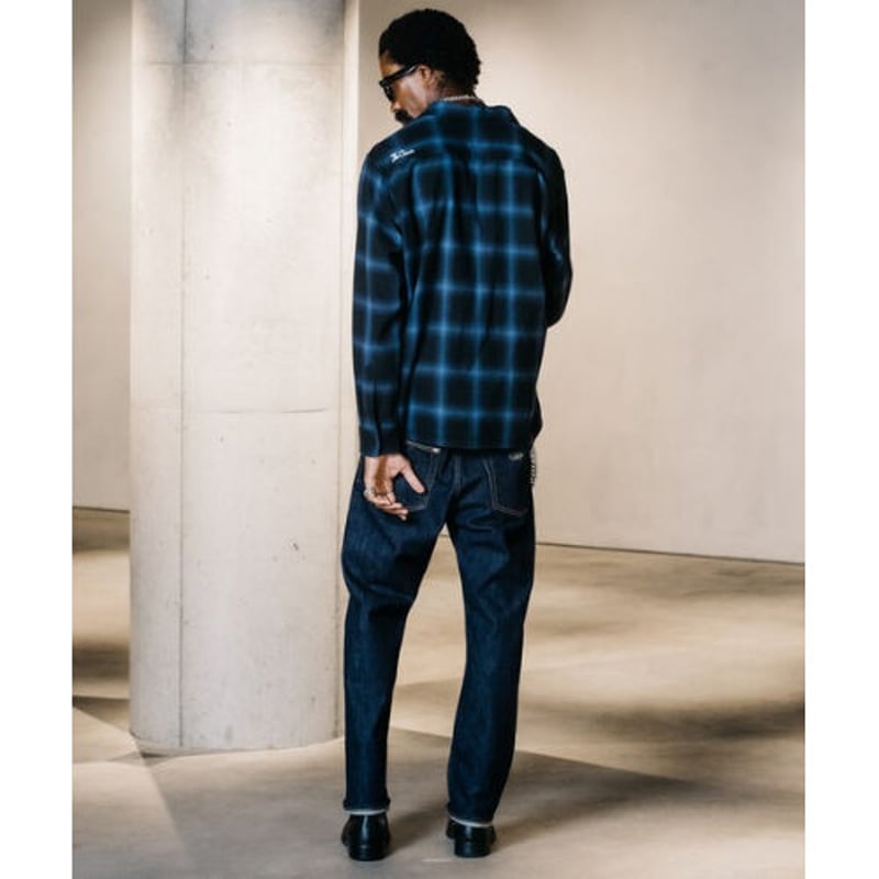 美品 CRIMIE クライミー オンブレチェック オープンカラーシャツ 長袖 CRIMIE（クライミー）の「OMBRE CHECK LONG SLEEVE SHIRT