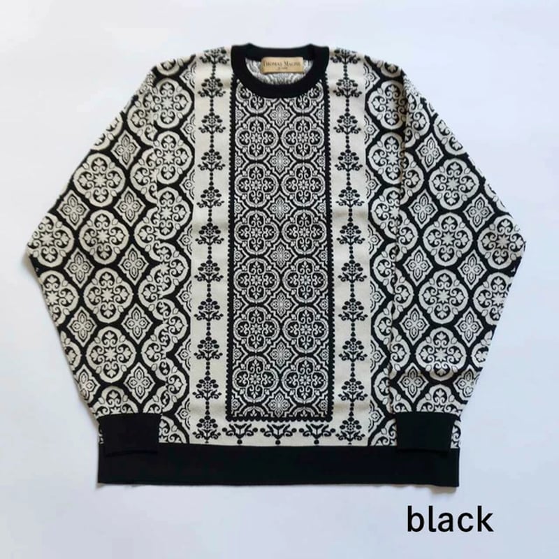 THOMAS MAGPIE damask knit トーマスマグパイ ニット | MAROON THOMAS MAGPIE damask knit トーマスマグパイ ニット | MAROON