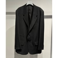 Y's for men WOOL GABARDINE COAT WITH STAND FRONT COLLAR