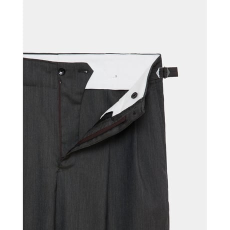 marka 2/60 Wool Tropical Melange / Double Pleated Military Trousers