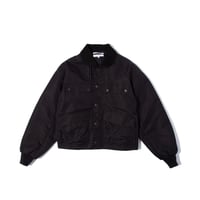 AMBERGLEAM Embroidered Satin Blouson | MAROON