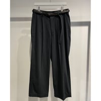 blurhms Denim-Leather Belted Trousers