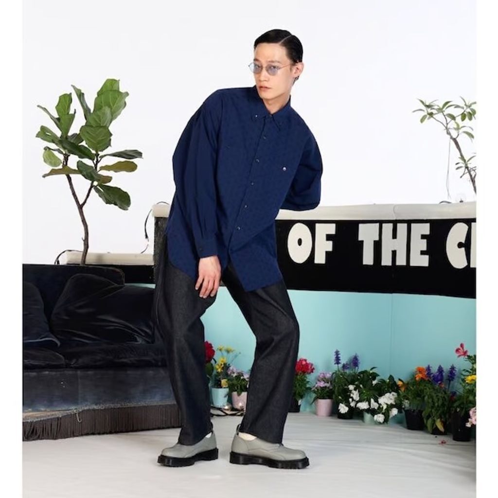 SON OF THE CHEESE Jacquard Shirt BLUE | MAROON