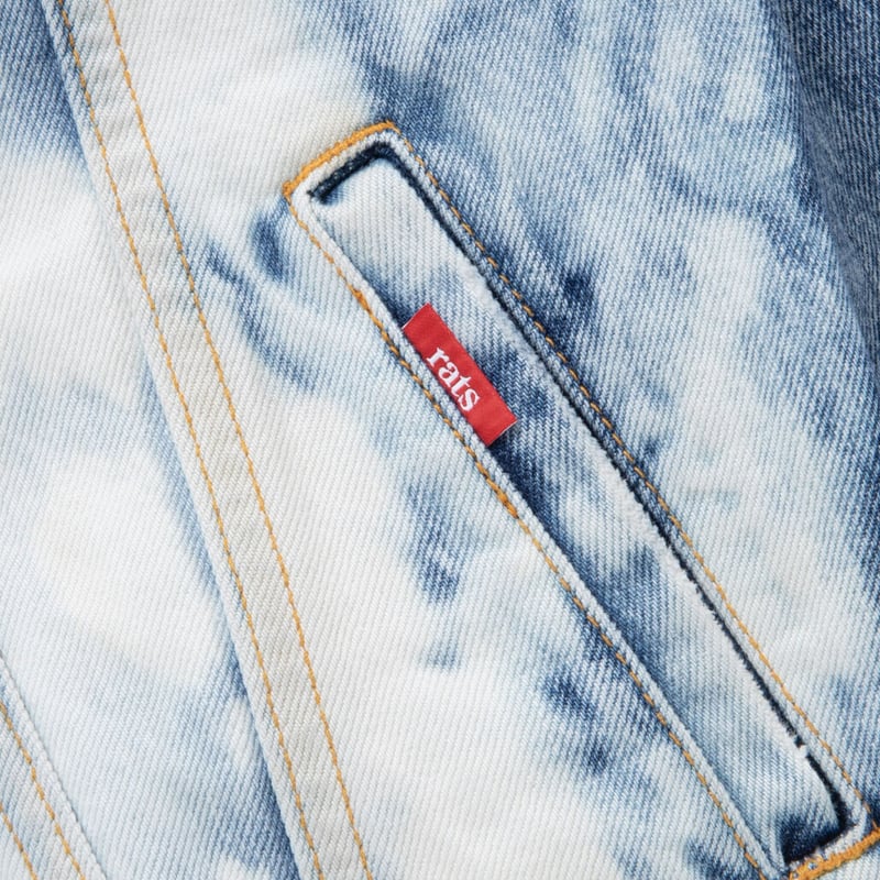 RATS BLEACH DENIM JKT | MAROON