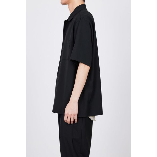 MERINO WOOL BOX TEE ブラック Merino Wool Boxy T-shirt – STEL