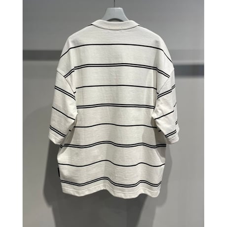 COMME des GARCONS HOMME COTTON BORDER POCKET TEE（WHITE）