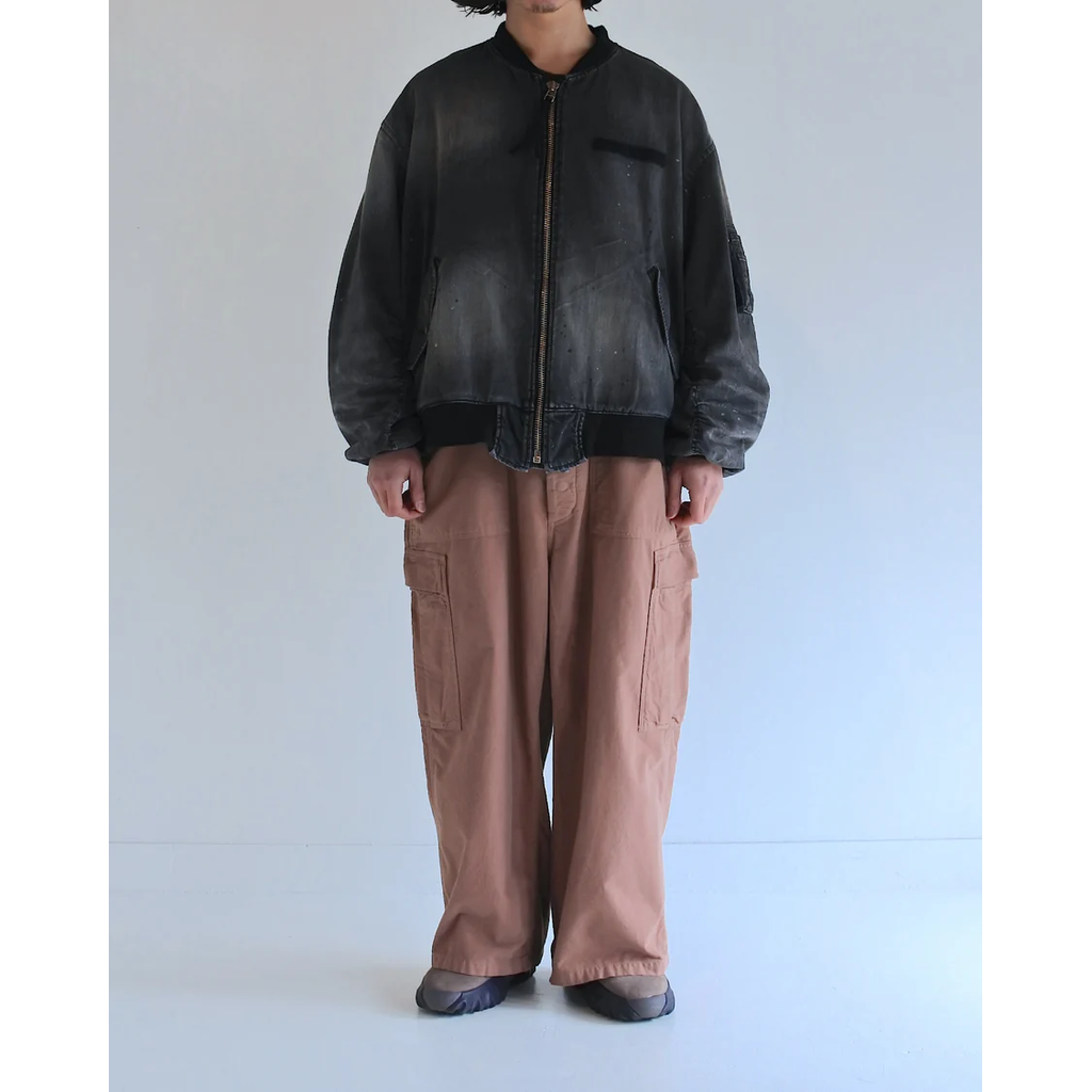 ANACHRONORM AN396-W AGING DUAL DENIM MA-1 BLACK